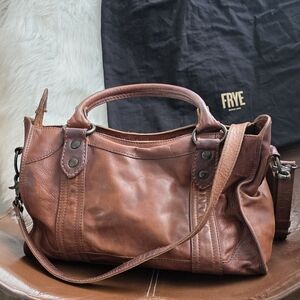 Frye Cognac Leather Satchel